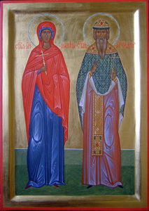 Семейная икона Св. Великомученица Марина и Мученик Вадим