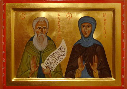 Семейная икона Преподобные Александр и Марина